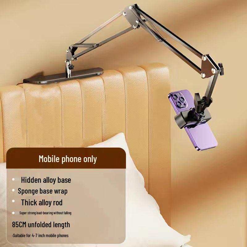 Universal Clip-On Phone & Tablet Holder for Bedside or Desktop - Ideal for Hands-Free Viewing