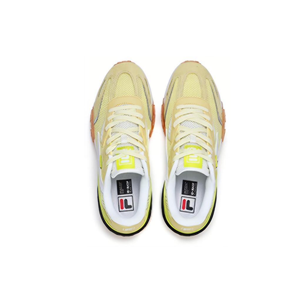 Fila Kuchenstoff Synthetikleder Bequeme Low Top Lifestyle Sneaker Herren-Sneaker Gelb Schwarz F12M221121FCR