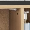 Badezimmerspiegel-Schrank, 6 offene Fächer, 3-stufiges Regal, Wandmontage, Eiche