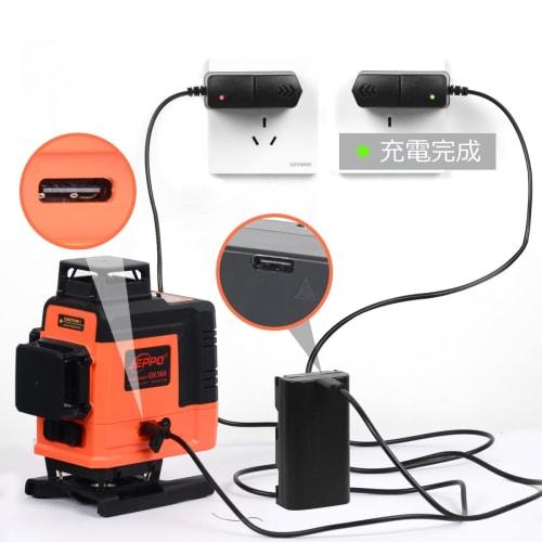 JEPPO Green Full-Line Laser Level, 4x360 Laser Level with Automatic Correction, 4D 16-Line Auto Laser Level, Wall-Mountable, Suitable for Architectur