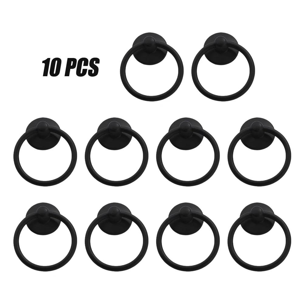10 Stück Vintage Runder Ring Möbel Türgriff Legierung Schrank Kommode Schublade Knöpfe Griff Schrank Für Schmuckschatulle Türring