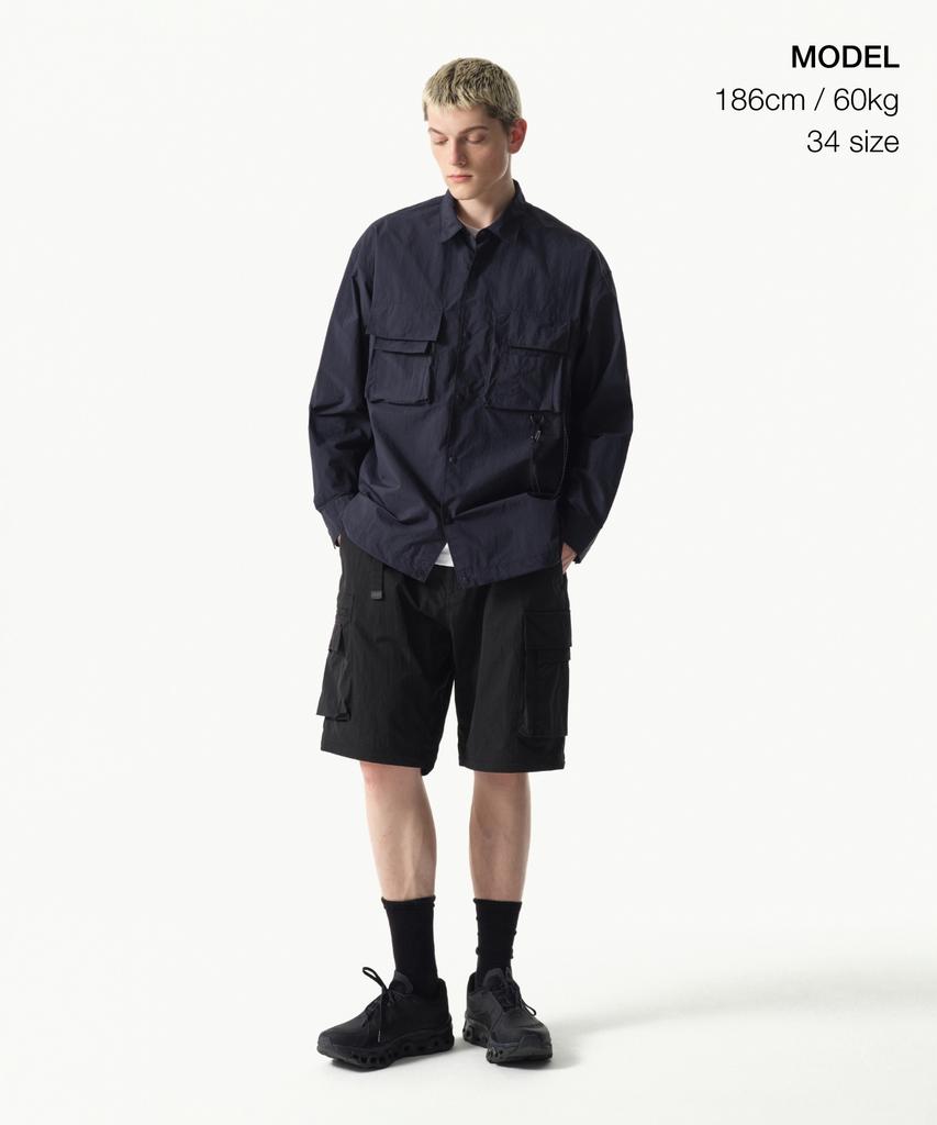 MUSINSA STANDARD [City Leisure] Wide Belted Detachable Cargo Pants [Black]