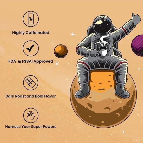 Bevzilla 200 Gram Black Roast (Dark Wish) Strong Coffee | Make 100 Cups | Arabica Coffee Powder | Bold & Intense