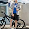 Men's Converse T-Shirts Unisex Blue Crew Neck Moderate Straight Fit
