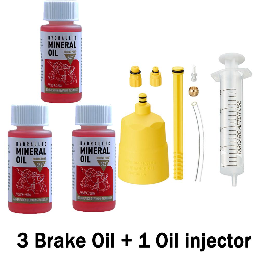 60Ml Bicycle Brake Oil Mountain Bikes Maintenance Brake Fluid Mineral Oil System Fluid Bike Repair Accessories Oil Injector