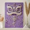 Crystal Pearl Painting 5D DIY Frame Decoration Painting Lion Dance Home Wall Decoration Transparent Pearl Gemstone Painting Picture Art Crafts