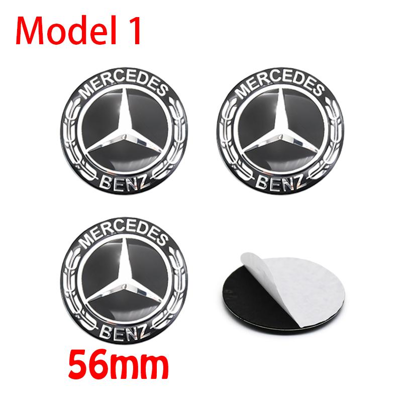 4Pcs 56mm 60mm 65mm Car Wheel Stickers Center Hub Cap Car Emblem Badge Decal For Mercedes Benz AMG W204 W205 W210 W211 W212 W213