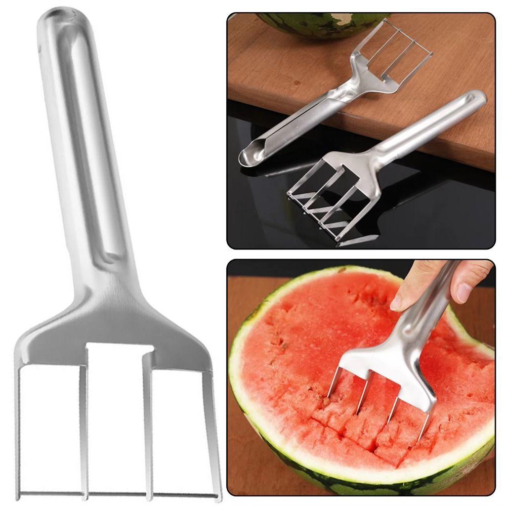 Safety Stainless Steel Watermelon Slicer Quickly Cutting Diced Fruit Divider  Home