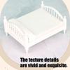 1/12 European Styles Wooden Doll House Bed For Miniature Room Decoration And Collectible Scene Display Accessories