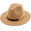 Simple Fashion Formal Occasion Couples Woolen Hats Large Brimmed Jazz Hats Autumn And Winter Fashion British Vintage Top Hats