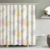 Handmade Shower Curtain Flower Print Waterproof Fabric Decorative Bathroom Accessories Home Decoration Customizable Size Availab