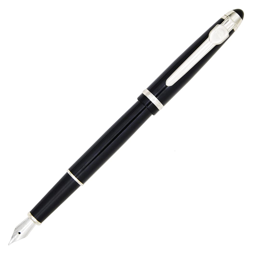Gullor Advanced Fountain Pen Jinhao 163 Executive Black & Silver 18KGP Medium Nib