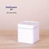 Mini Square Tin Sealed Tea Caddy Airtight Small Storage Jar for Coffee Beans Spices Home Kitchen Countertop Use