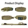 Dog Collar Durable Adjustable Military Pet Collar Tactical Leash Set Nylon Collar Medium Large Dog Shepherd Training Accessories