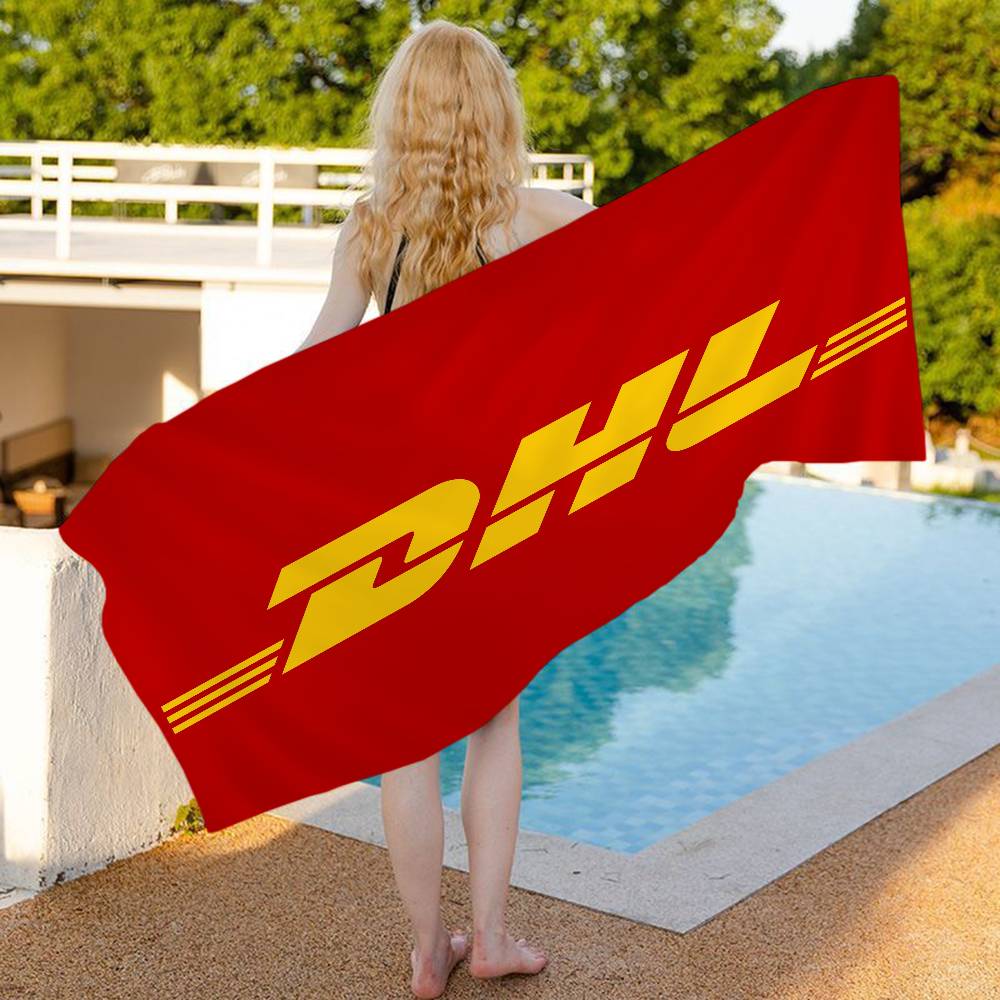 Fashion Logo D-DHL Microfiber Printed Beach Towel Mountain Climbing Yoga Beach Swimming Running Absorbent Soft Towel