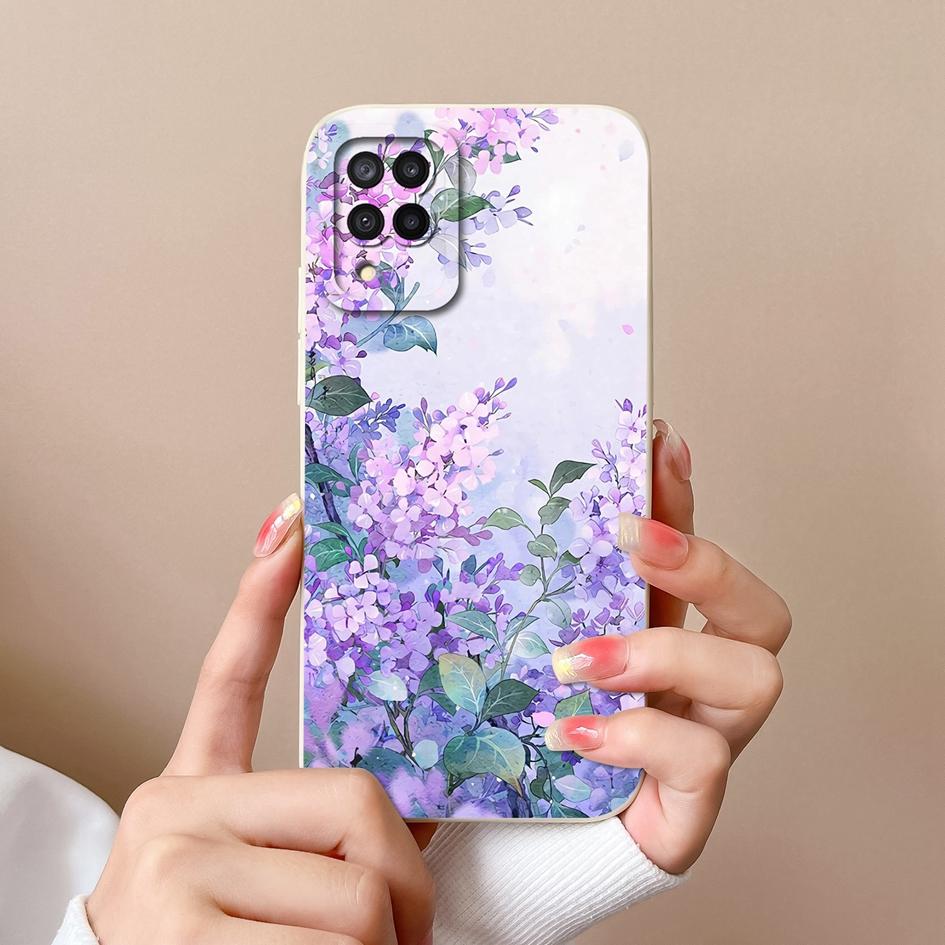 Telefonabdeckung Neu für Samsung M12 A02 A03 Core A04 A10 A13 A14 A20S Hülle Niedliches Kaninchen Matt Weiche Flüssigkeit Silikon Displayschutzhülle für Samsung Capas