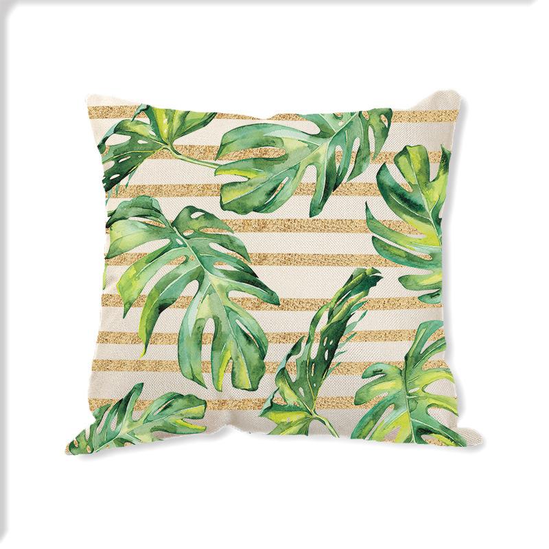 Pillowcase Green Planting Nordic Simple Linen Home Decoration Cushion Cover Design Cushion Cover