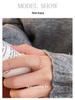 Cuiyan Shijie S925 Silver Korean Style Red Rope Drawstring Ring - Simple Handmade Women's Woven Jewelry