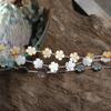 12mm Mother-of-Pearl Petal Carving Black & White Shell Beads for DIY Jewelry