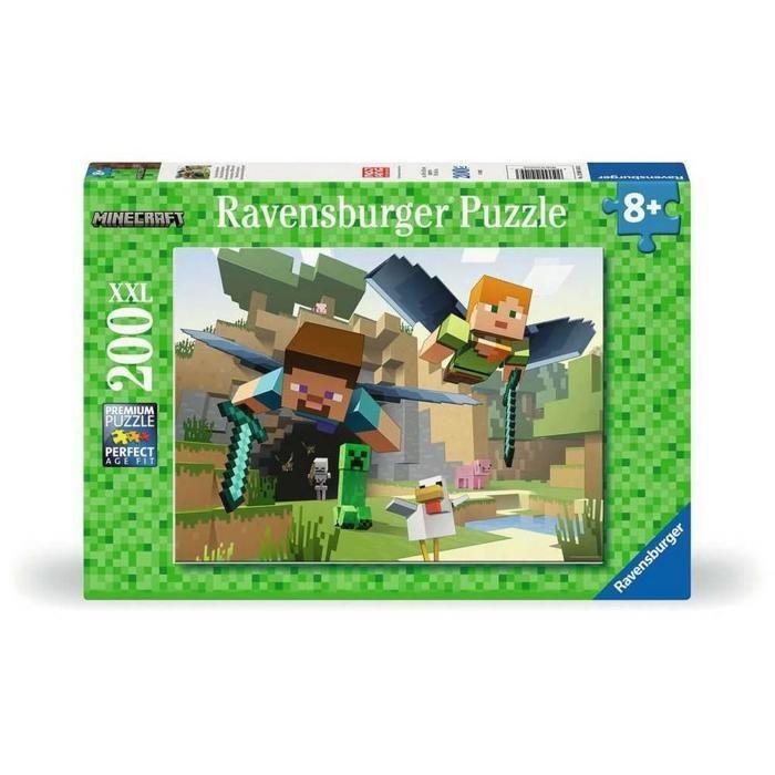 XXL Puzzle - RAVENSBURGER - Minecraft Animal Adventures - 200 Pieces - Multicolor - For Children 8-12 Years