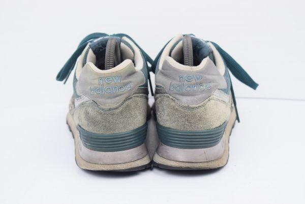 New Balance 574 28 Gray Green Suede Low-Top Sneakers(USED)