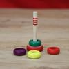 Miniature Japanese Traditional Wooden Toy Set of 3 Each of and Daruma (1 Wanage, Kendama, Drop)