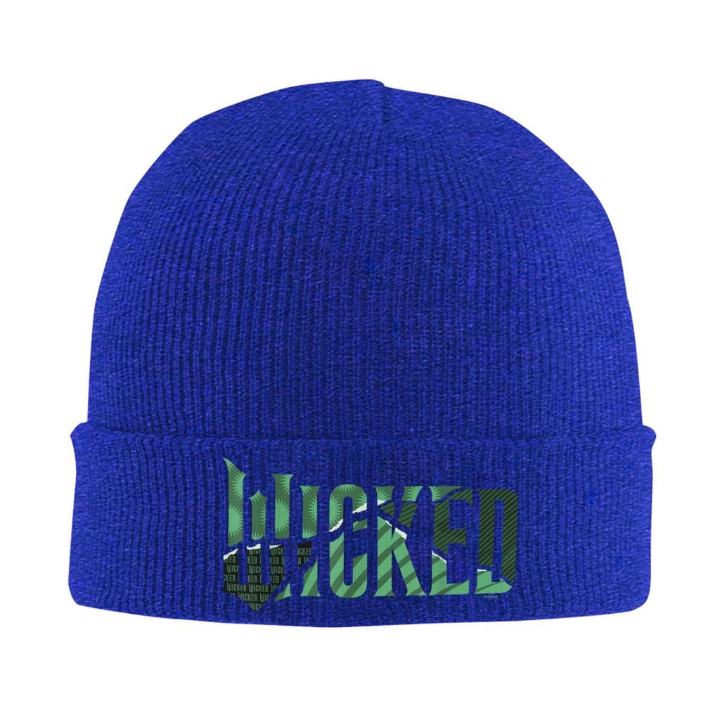 Wicked For Good Torn Green Collage Logo Beanie Hats Knit Hat Men Women Fashion Elastic Caps Spring Hippie Design Bonnet Hats