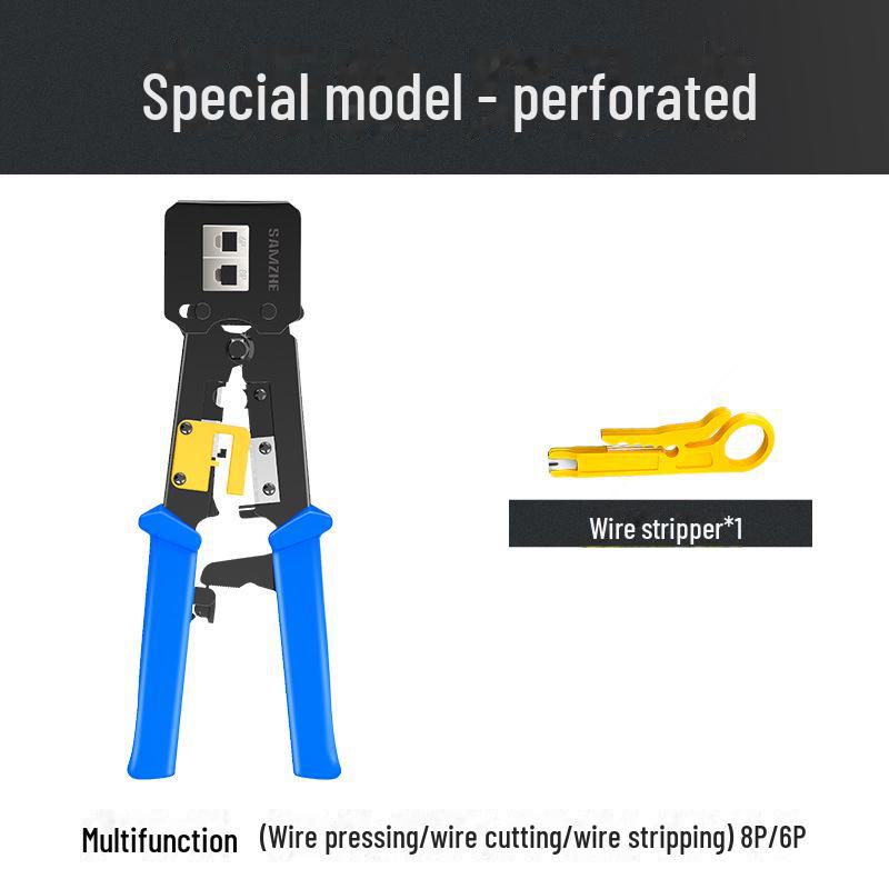 Shanze Multi-Function Network Cable and Telephone Wire Crimping Pliers with Stripping Shears