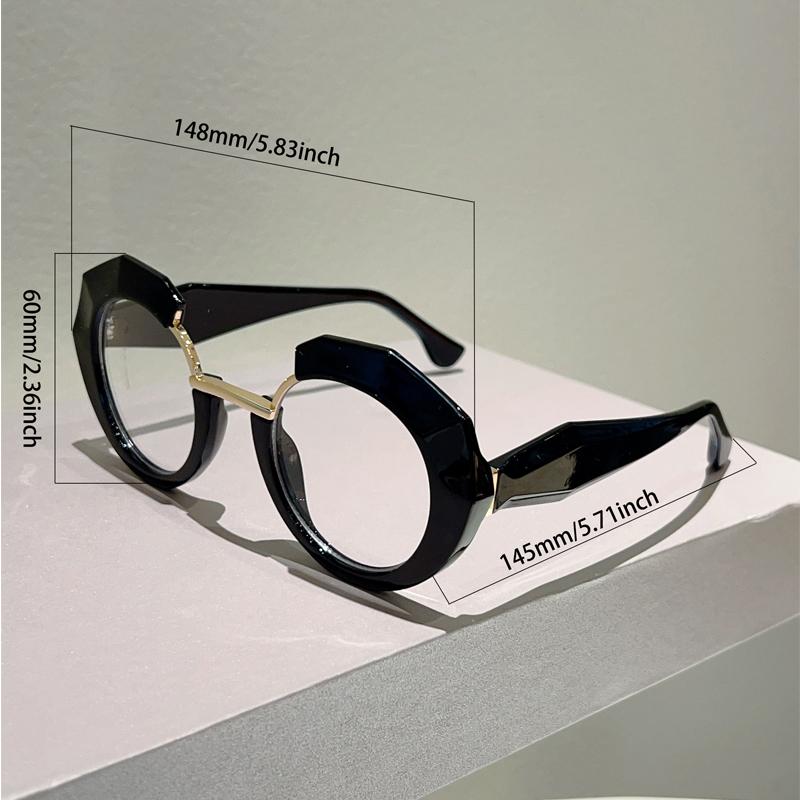 Oversized Irregular Glasses Women  New Fashion Blue Light Blocking Optical Frames Trendy Brand Design Decor Eyewear