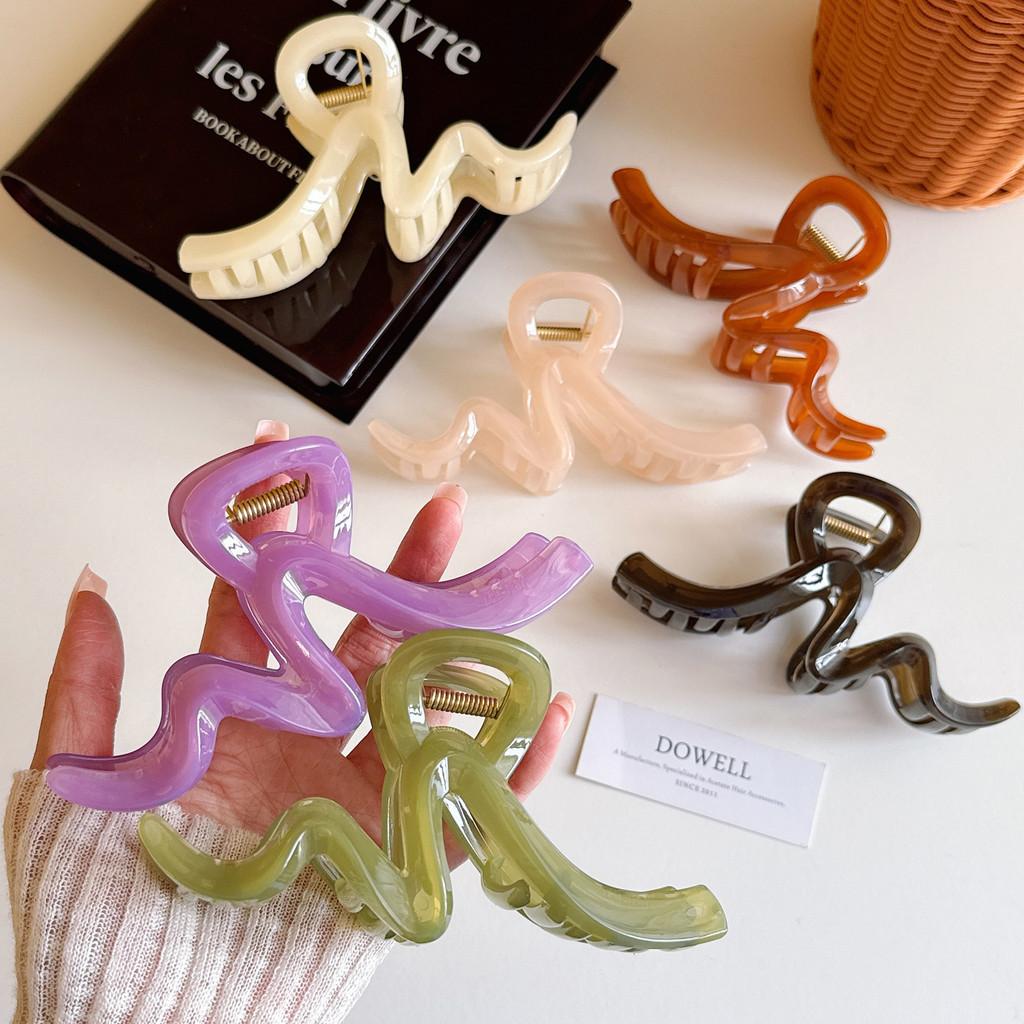 Stilvoller Großer Wellen-Haarclip für Damen Vielseitiges Design Perfekt für Dickes Haar In Mehreren Farben