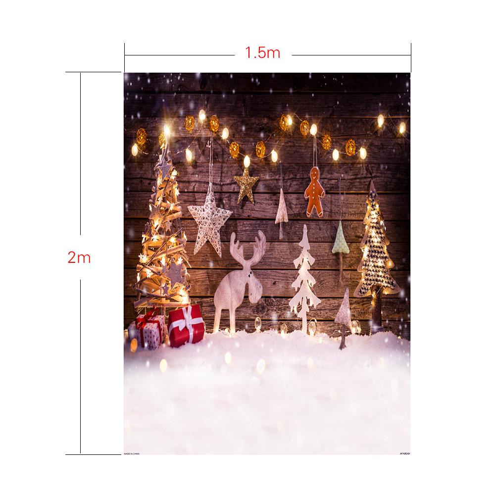 Andoer 1.5*2 Meters / 5*7 Feet Christmas Holiday Theme Background Photo Studio Props Foldable