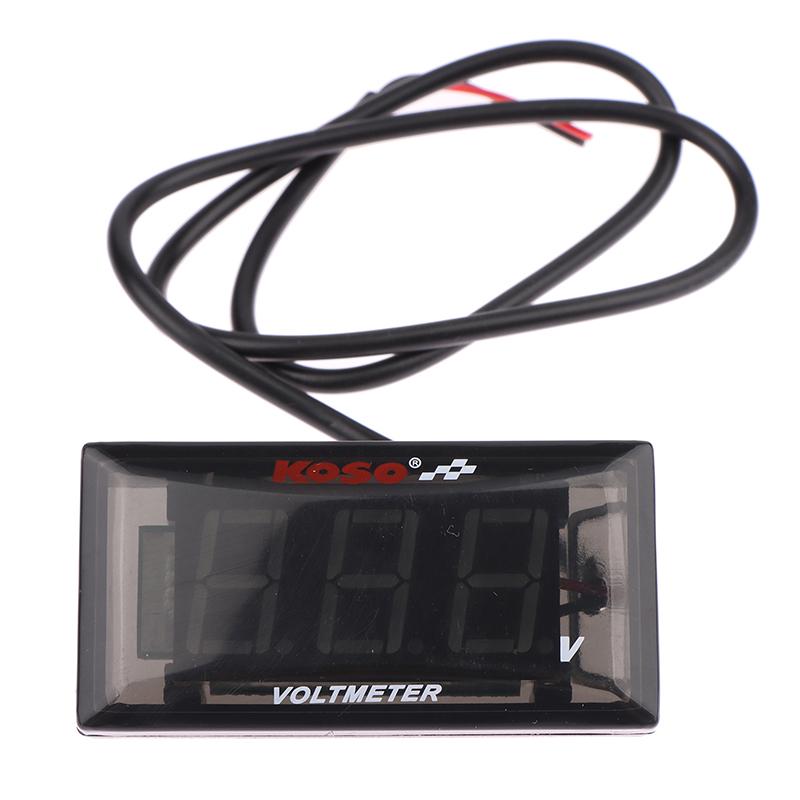 Motocykl DC 12-150V Digitální voltmetr LED displej Vodotěsný tester napětí Měřič stavu baterie S držákem