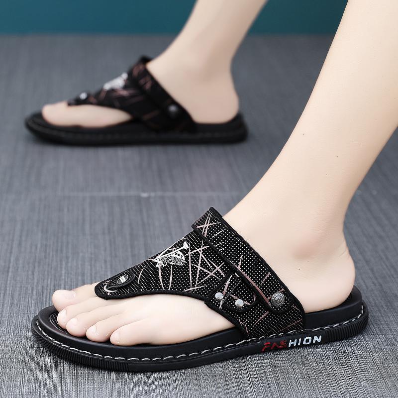 Fashion Summer Flip Flops for Men Thongs Sandals Comfort Slippers for Beach Lightweight Sole Comfort Fashion