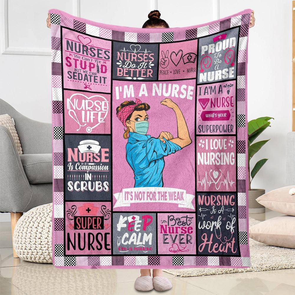 Nurse Appreciation Collage Blankets are suitable for living rooms,making them an ideal choice for outdoor travel and gifts.