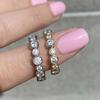 Luxus Damenringe Sterlingsilber Zirkonringe für Frauen Ewigkeit Versprechen CZ Kristall Fingerring Hochzeit Liebesgeschenk