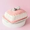 Pink Butter Cheese Plate Creative Pudding Storage Keeper Tray Home Decoration Butter Dish Kitchen
