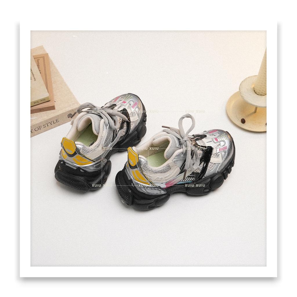 XSHX "Paris Crocodile Wind" Heavy Industry Children's Daddy Sneakers Spring and Autumn Double Net Boys and Girls [Wenzhou Shoes]