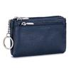 New first-layer cowhide simple women's zipper change bag three zippers large-capacity storage bag coin bag