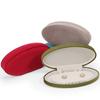 Oval Pearl Necklace Packaging Box High-end Sense Gift Box for Mother Earrings Chain Storage Flannel Jewelry Box