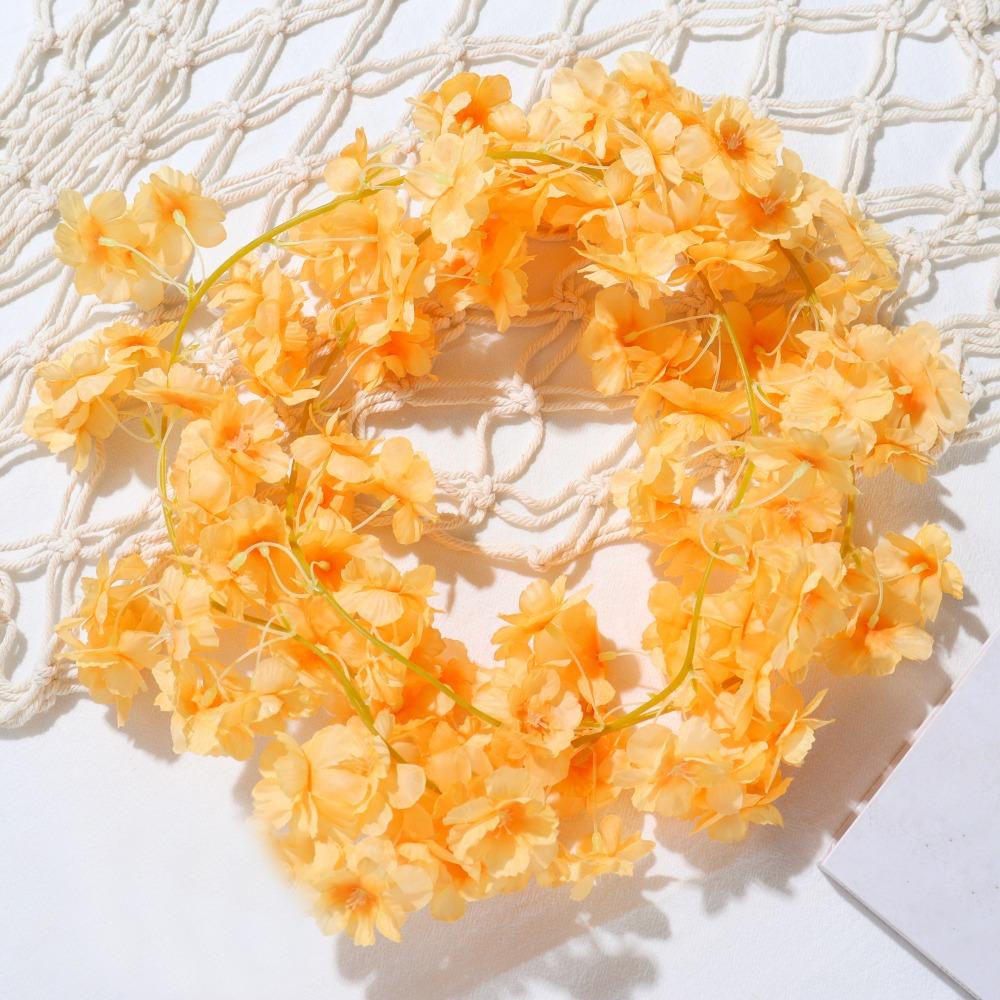 Pink Sakura Artificial Flower Garland 180CM Silk Cherry Blossom New Hanging Vine  Party Decor