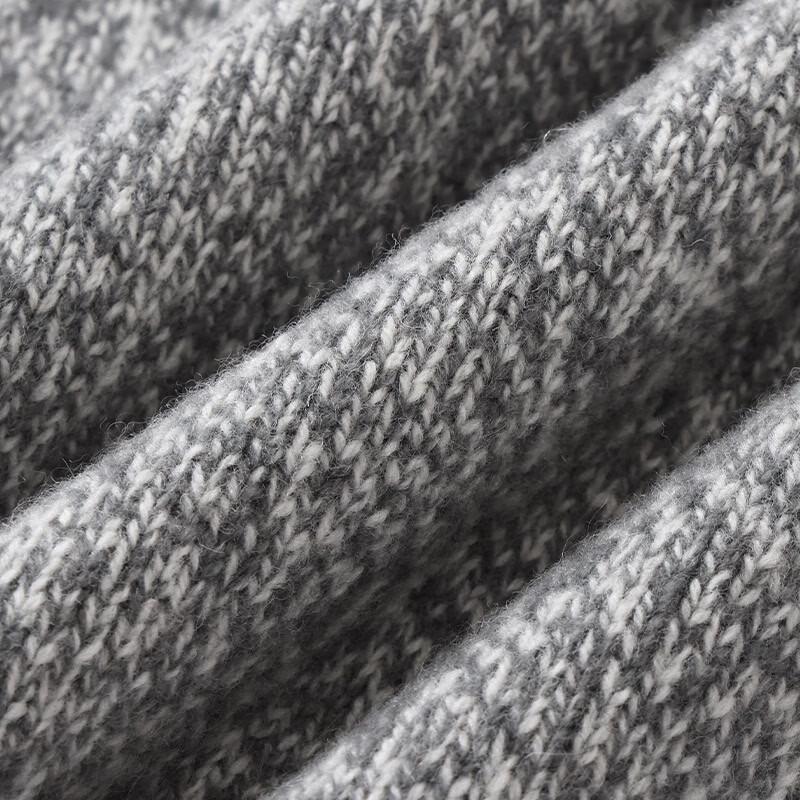 Pierre Cardin Men's 100% Pure Wool Stand Collar Half-Zip Sweater