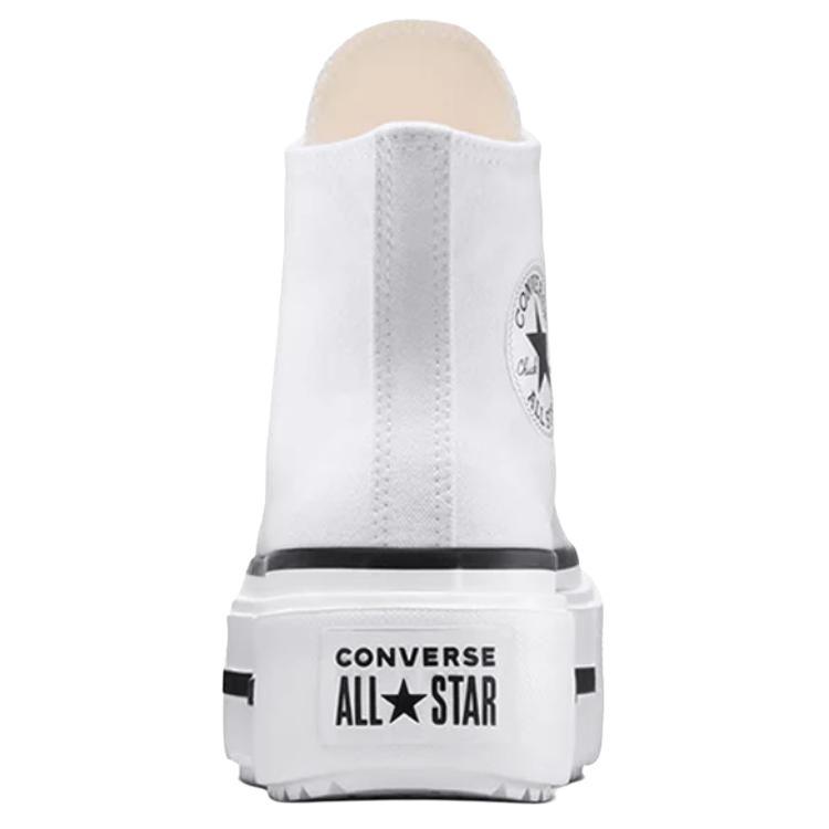 Converse All Star Lift Double Stack versatile and comfortable high-top canvas shoes unisex white