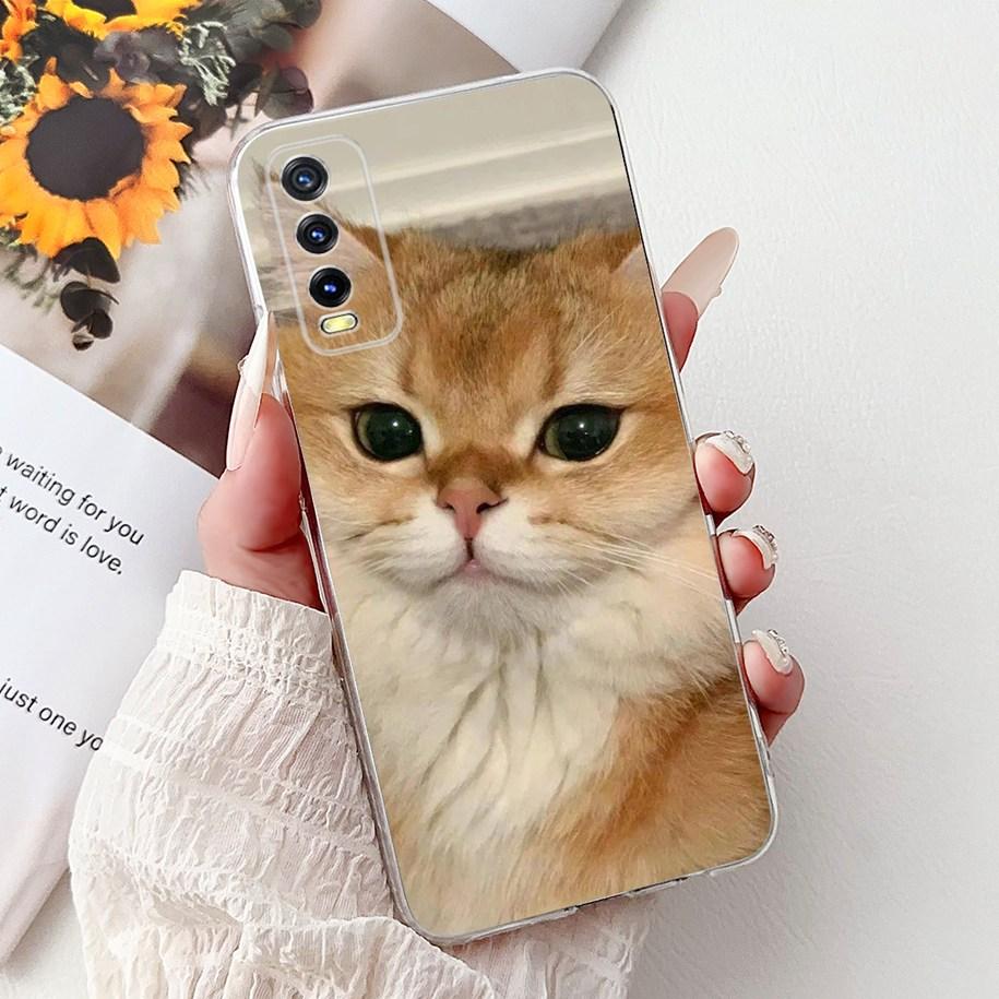 For Vivo Y20i V2027 Case For Vivo Y20 V2029 Y20s Cute Tiger Cartoon Back Cover Soft Silicone Funda For Vivo Y11s Y12s Y12a Cases