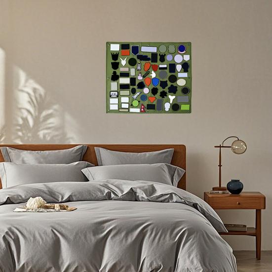 Taktyczna tablica do ekspozycji naszywek, montowana na ścianie, składana, wojskowa tablica na naszywki, rzep, uchwyt na naszywki taktyczne, na naszywki wojskowe, odznaki morale, imienne