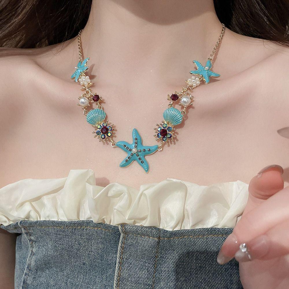 Sea Series Bohemian Shell Necklace Ornaments Starfish Beach Bracelet Shell Starfish Necklace Women