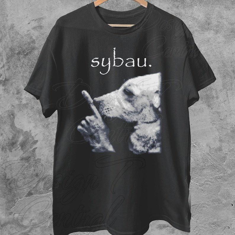 Sybau Dog Shush T-Shirt, Unhinged Meme Tiktok Shirt, Gen Z Brainrot Tee