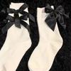 Women's Socks Bow Fashionable Trendy Cute Kawaii Harajuku Sweet Style Lolita Cotton Soft Middle Tube Socks Girl's Gift