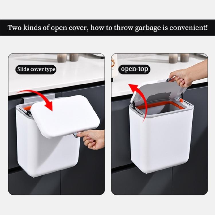 Under Sink Compost Bin 9L Large Capacity Hanging Trash Can for Efficient Waste Management