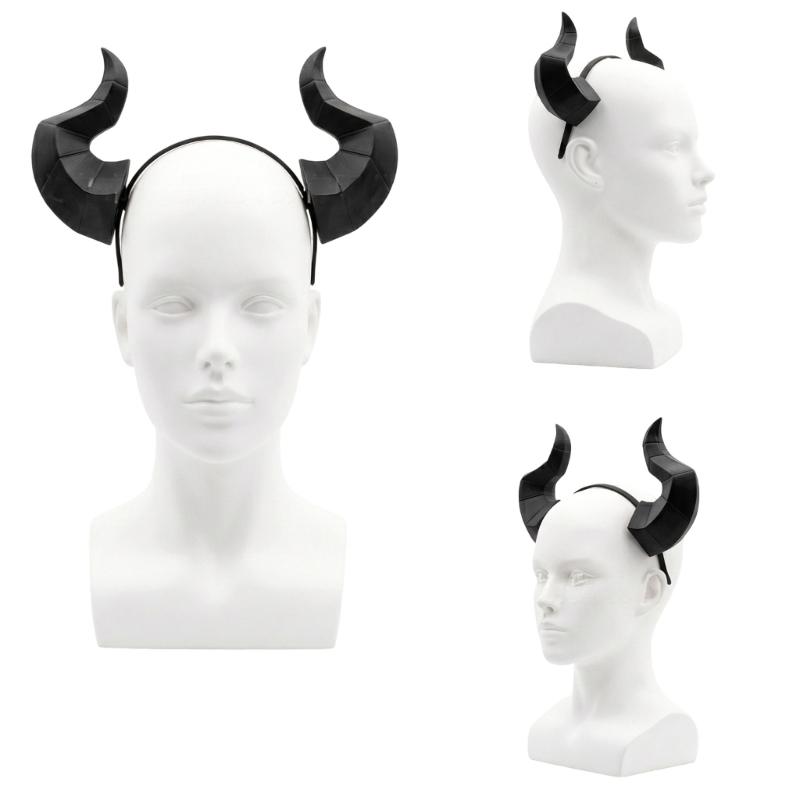 Bandeau Cornes de Diable Déguisement Halloween, Accessoire Cheveux en Plastique pour Adultes, Enfants, Fêtes et Accessoires de Photobooth