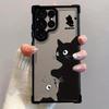 Cute Black Cat Pattern Phone Case Suitable for Galaxy S25 Ultra For Xiaomi 14 Pro For Redmi Note 13 For POCO X6 PRO Anti Drop